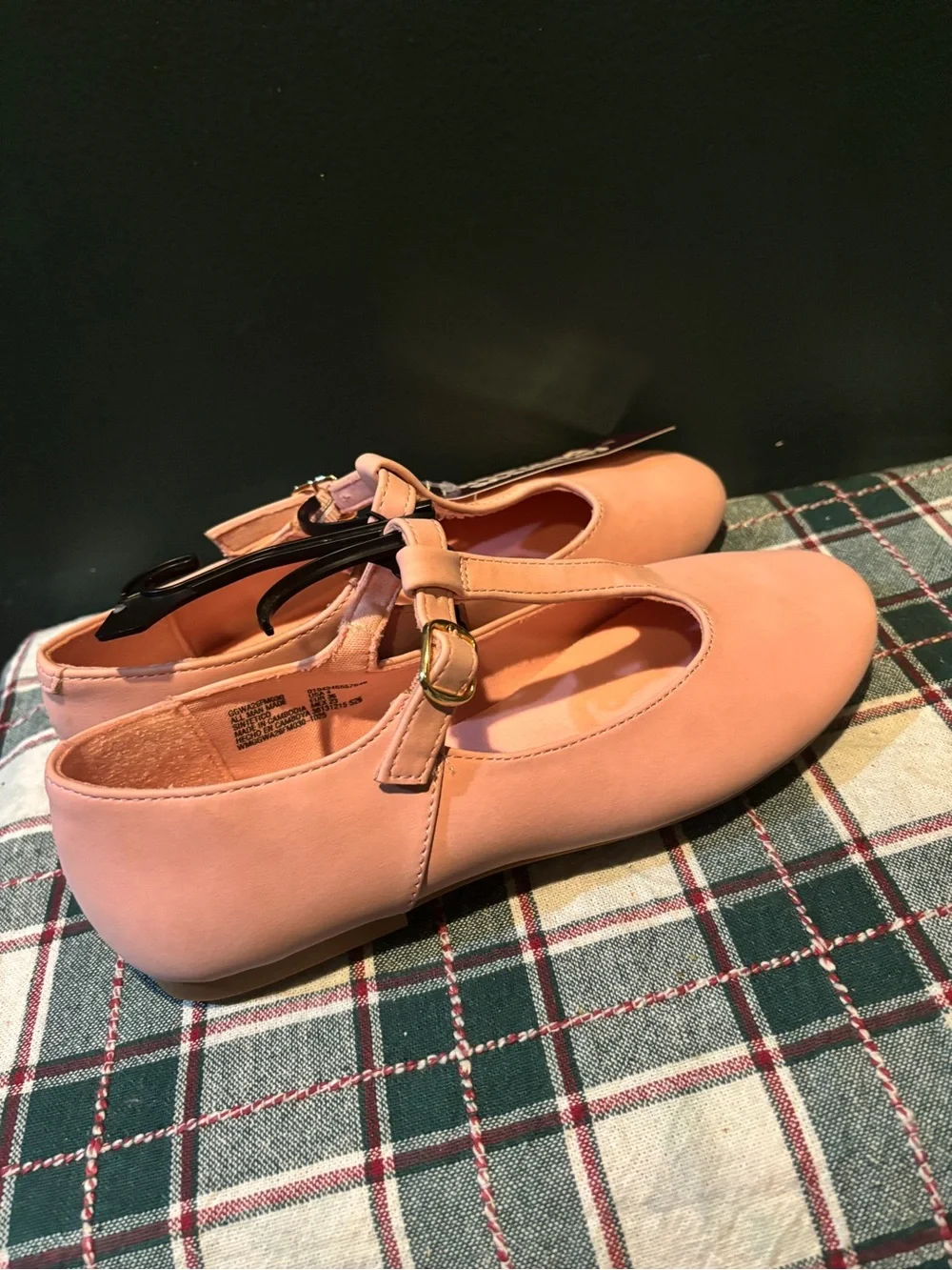 NWT Girls Pink T-Strap Ballet Flats